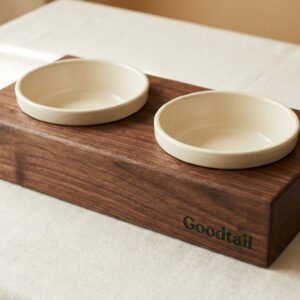 Walnut Bowl Stand — Pair