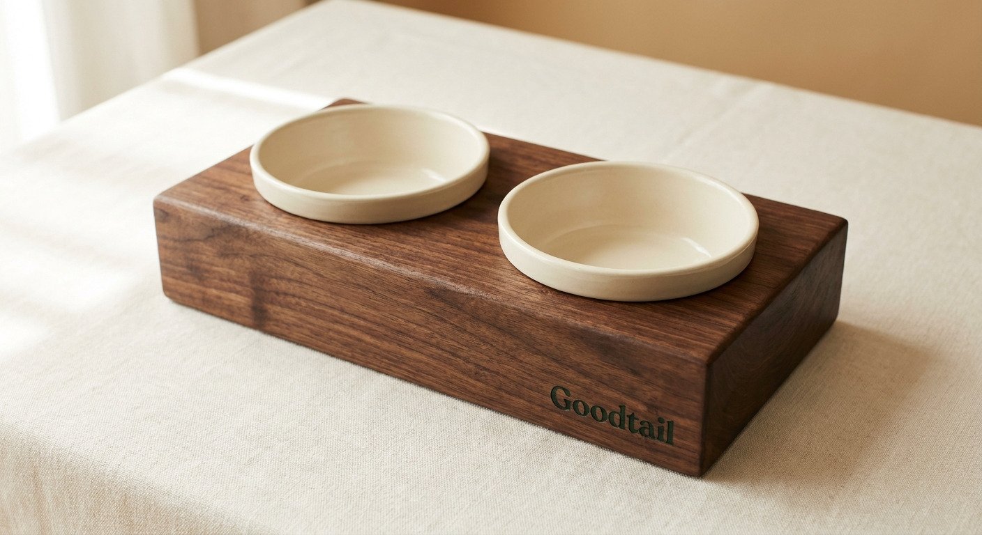Walnut Bowl Stand — Pair